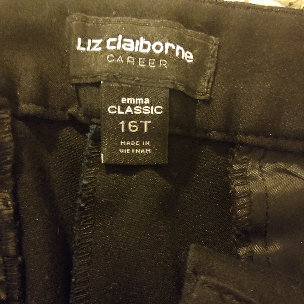 Liz Claiborne Black 16T Slacks Pants